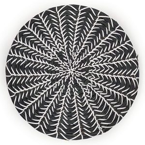 Best Seller Cesta de pared de algas marinas negras Cesta colgante de algas marinas Decoración de pared Abstracto Rústico Redondo - Product Image 4