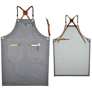 Unisex pelle PU barbiere pettorina grembiule salone mantello con colori personalizzati stile croce cinghie regolabili per parrucchiere per gli uomini delle donne - Product Image 4