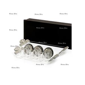 Plateau de service rectangulaire de qualité supérieure en acrylique pour café et thé avec ensemble de sous-verres MOP à prix réduit - Product Image 6