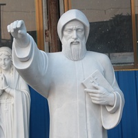 Statue de la saint-Charbel en marbre, pierre catholique, Hanemade à vendre