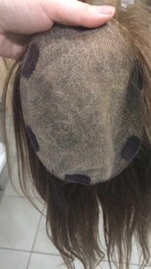 ผู้หญิง toupee ของลูกค้าผม 042902 ขนาด Temple Full สวิสลูกไม้ 130% ความหนาแน่นบางเพียงของเราลูกค้า Y - Product Image 2