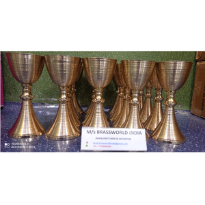 Suministros de iglesia de ciborium, Latón chapado en oro, Brassworld, India - Product Image 1