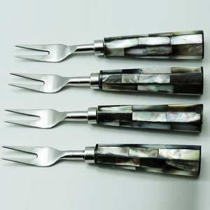 Best Manufacturer Design Stainless Steel & Black Resin with High Quality Polished Flatware Type Fork Set of 4 - Product Image 6