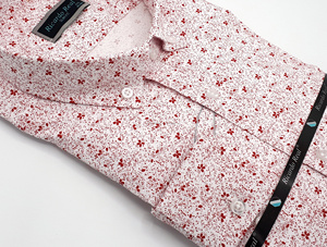 Camisas ajustadas con estampado de flores pequeñas para hombre, ropa con patrón de flores, hecha en Turquía - Product Image 2