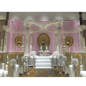 Stunning White Crystal Zali Mandap for Indian Weddings Wedding Decorations with Diamonds Hindu Wedding Mandap for USA - Product Image 1