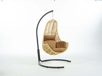 Fauteuil suspendu en forme d'œuf en acier métallique, aux normes européennes modernes, pour jardin et patio, utilisable en Turquie