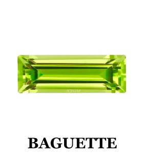 Alta calidad 5X10mm Baguette corte peridoto Natural piedra preciosa facetada piedra suelta certificada IGI venta al por mayor precio de fábrica por quilate - Product Image 2