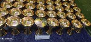 Suministros de iglesia de ciborium, Latón chapado en oro, Brassworld, India - Product Image 2