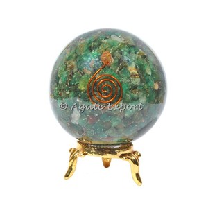 Nueva llegada forma de calabaza orgonita de lujo esfera tallada cristal cuarzo amatista Feng Shui y amor estilo grabado patrón de orgón - Product Image 2