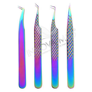 Pinzas de Acero Inoxidable con Logotipo Personalizado para Extensión de Pestañas de Volumen, Pinzas de Precisión para Creación de Abanicos de Mega Volumen, Marca Privada - Product Image 2