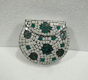 Bolso de Mano Tipo Clutch con Mosaico Indio, Bolso de Metal para Bodas, Bolso Indio, Bolsos de Mano de Lujo para Damas, Bolso de Noche para Damas, Moda por LAMETIERARTZ - Product Image 6