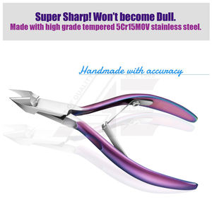 Pince à cuticules avec repousse-cuticules en acier inoxydable de qualité professionnelle / Coupe-cuticules et dissolvant de cuticules durable pour manucure et pédicure 2026 - Product Image 4