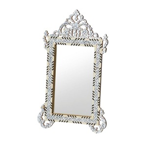 Cadre de miroir personnalisé de haute qualité, fait à la main, avec incrustations de os décoratives, pour la décoration murale de la salle de bain, pour la maison et la chambre d'hôtel - Product Image 4