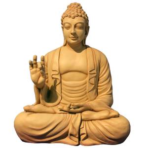 พระพุทธรูปไฟเบอร์กลาสตกแต่งประติมากรรมนั่งเพื่อความสงบสุขกลางแจ้งในร่มรูปปั้นประดิษฐ์ขนาดใหญ่สำหรับการขาย - Product Image 1