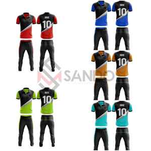 Uniformes de Cricket de Poliéster Sostenible de Alta Calidad, Impresos, de Secado Rápido, Transpirables y Duraderos para Hombres, Mujeres y Niños - Product Image 1