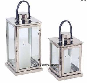 Lanternes décoratives élégantes en métal argenté d'acier inoxydable Lanternes décoratives d'intérieur en métal antique Wouted pour des fournisseurs en gros - Product Image 1