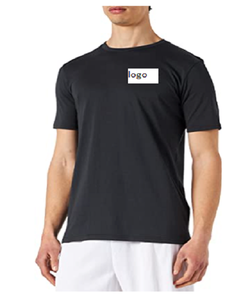 T-shirt à manches courtes pour homme, vêtement de Sport style poitrine gauche, maille imprimée sécurité haute visibilité 60% coton 40% Polyester importé - Product Image 1