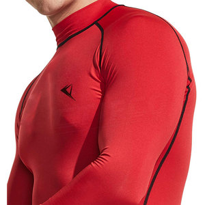 Custom Made Men's Fight Training Rash Guard-Spandex/Polyester Anti-Bacterial & Quick Dry <b>Long</b> <b>Sleeve</b> - Product Image 3