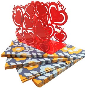 Porte-serviettes en métal rouge moderne au design chic, parfait pour la vaisselle de cuisine et les fournitures de restaurant. - Product Image 4