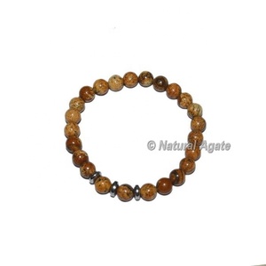 Bracelet en pierre précieuse de jaspe image pour la guérison Reiki – Bracelet spirituel en cristal de jaspe image naturel perlé, vente en gros - Product Image 3