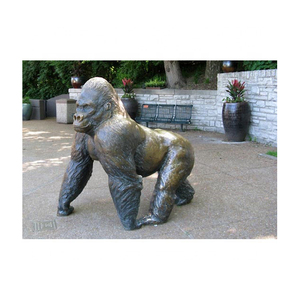 Decorazione giardino all'aperto animale bronzo in piedi e camminare <span class=keywords><strong>orangutan</strong></span> statua - Product Image 1