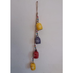 คุณภาพดีเยี่ยมหลายสีทาสีคริสต์มาสตกแต่งวัวระฆังลมระฆัง - Product Image 1