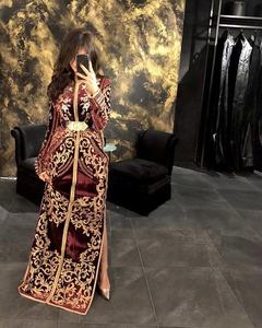 2019 estilo Dubái caftán marroquí hermoso vestido de boda y fiesta con trabajo de bordado Zardozi pesado ropa india y paquistaní - Product Image 1