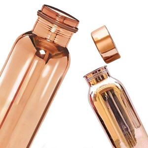 Copper Water Bottle with logo and custom engraving high quality manufacturer for water bottles india copper hammered - Product Image 6