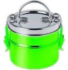 king International Lunch <b>Tin</b> Box with Handle/stainless Steel Pyramid Colored <b>Tiffin</b> Lunch Box with Clip and Handle Printed - Product Image 2