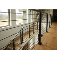 Conceptions de rampe d'escalier en acier avec barre de conception