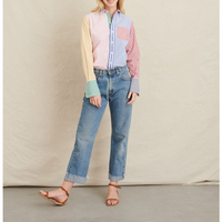Chemises décontractées à manches longues pour femmes, col épaules dénudées, boutonnées, en coton uni, grandes tailles, respirantes, qualité supérieure, vente en gros