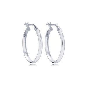Pendientes de aro de 24 mm hechos a mano, joyería de plata de ley 925 turca - Product Image 5