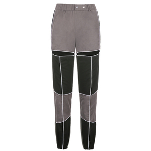 Pantalon de survêtement réfléchissant respirant pour femme Style Hip Hop Streetwear Cargo pantalon pour l'hiver plat avant multi-poches - Product Image 5