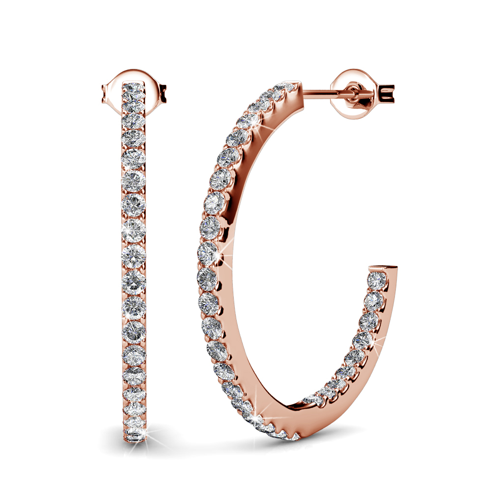 S925 With 18k Rose Gold Plated Luxury Brand Inspired Earrings