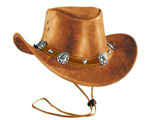 Sombrero de cuero vaquero estilo occidental, gorra de montar en Toro con aspecto antiguo - Product Image 2