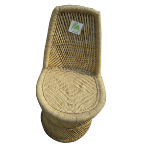 2024 moderne élégant fait à la main écologique bambou canne bois Beige dossier chaise d'extérieur pour parc Villa salon jardin - Product Image 3