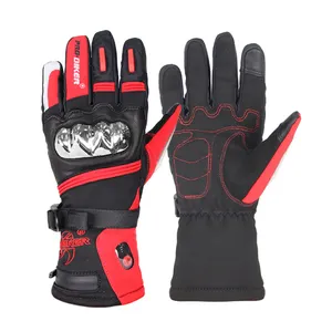 Waterproof And Touch Screen Heated Motorcycle Gloves Has 3 Heating Levels Power Supply 2500-5000 Mah battery
