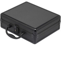 Mallette de rangement de montre pour hommes ou femmes, porte-documents en aluminium et métal à 8 fentes, or noir