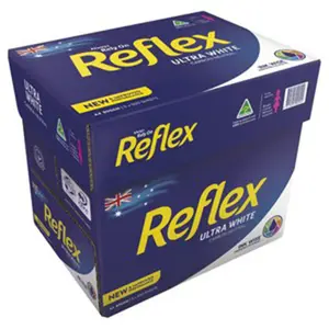 Reflex Ultra สีขาว A4 กระดาษสําเนาโรงงานขายตรง 8 1 2 X 11 สีขาว OEM ไม้กล่อง Gsm บรรจุเยื่อกระดาษเครื่องพิมพ์สีน้ําหนัก