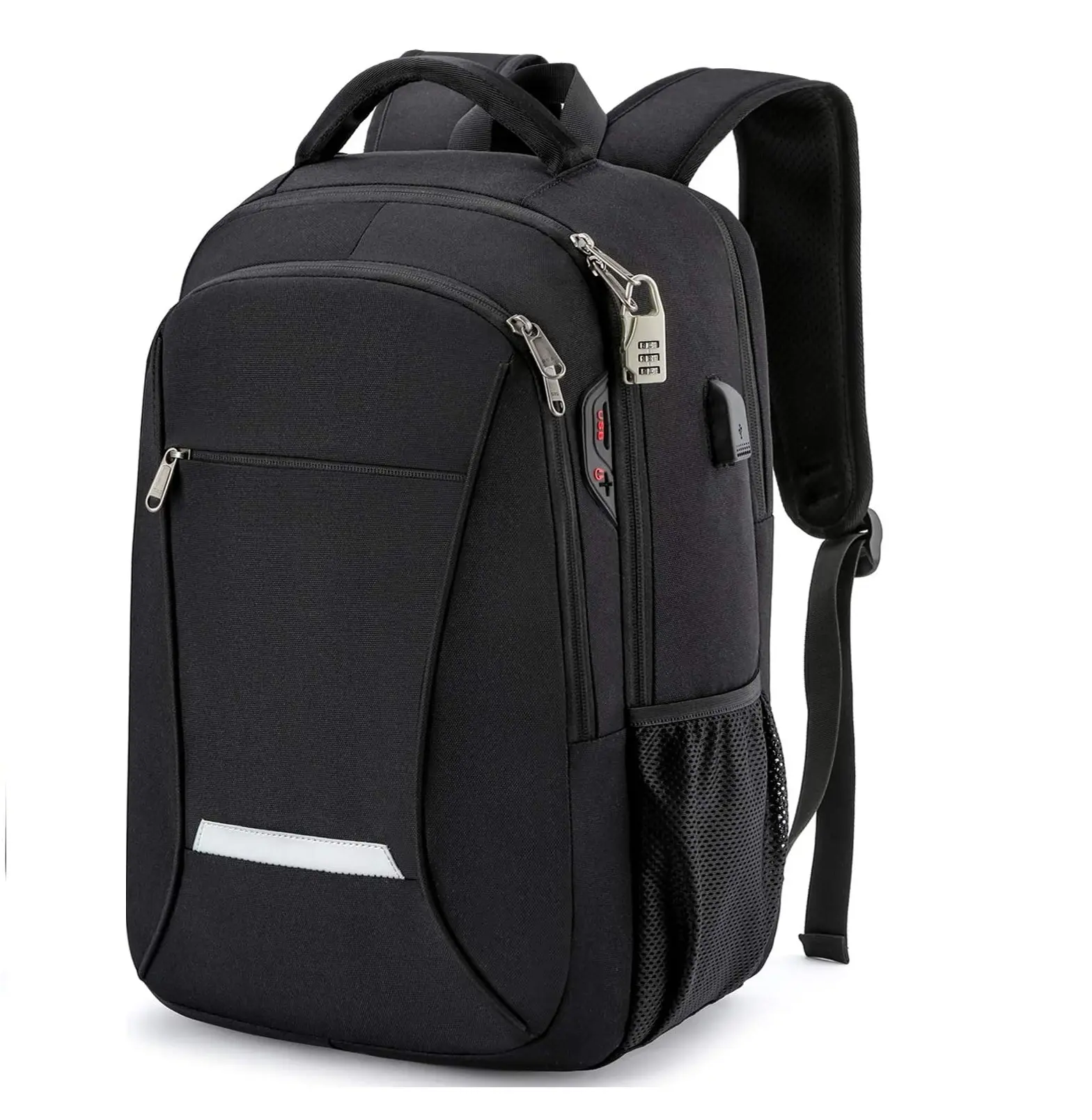 Men's backpacks, travel laptop backpacks with USB charging/headphone ports, durable waterproof college school backpacks, ladies