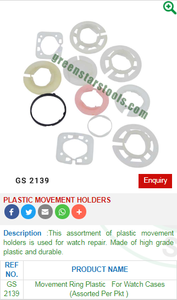 Supports de mouvement en plastique pour la fabrication de montres - Outils de horlogerie - Product Image 2