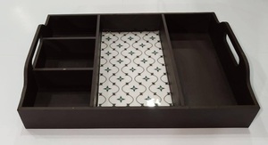 Juego de 3 bandejas de servicio para hotel en casa para fines de regalo, rectángulo cuadrado redondo personalizado según los requisitos - Product Image 3