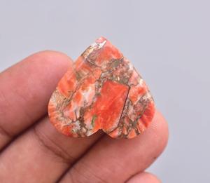 Arizona Turquoise <b>Heart</b> Cabochon Wholesale Turquoise <b>Heart</b> <b>Shape</b> Gemstone Sponge Coral With Copper Turquoise <b>Heart</b> Cabochon - Product Image 3