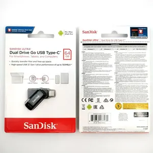 SDDDC3-64G SanDisk C tipi Ultra USB 3.1 çift mekanizmalı git