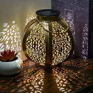 FANTAISIE APPLIQUE MAROCAINE ÉCLAIRAGE de BOUGEOIR EN MÉTAL GRAVURE ANTIQUE EN FONTE LAMPES SUSPENDUES - Product Image 1