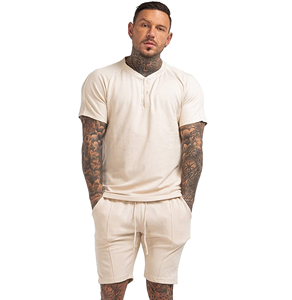 ชุดวอร์มเล่นกีฬาของผู้ชาย,เสื้อยืดแขนสั้นกางเกงขาสั้นชุดวอร์มเล่นกีฬาชุดกีฬา2ชิ้นฤดูร้อน - Product Image 1