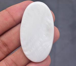 Cabochon mère de perles 50 cm, mouton blanc naturel, ample, pierres précieuses, vente en gros, vadrouille - Product Image 3