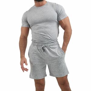 Camiseta deportiva de verano para hombre, ropa deportiva masculina con pantalones cortos a juego, de dos piezas - Product Image 5