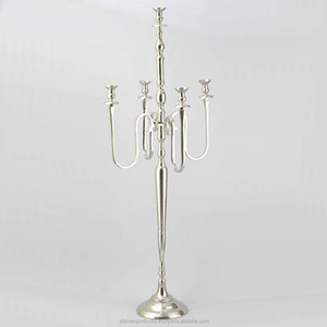 Candélabres en métal à 5 bras de haute qualité Design Sultan fait à la main pour centres de table de mariage et décorations de table à la maison - Product Image 4