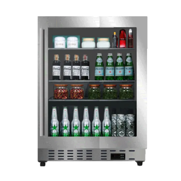 MBC125-SG beverage cooler 125L electronic control black cabinet and glass door with grip handle